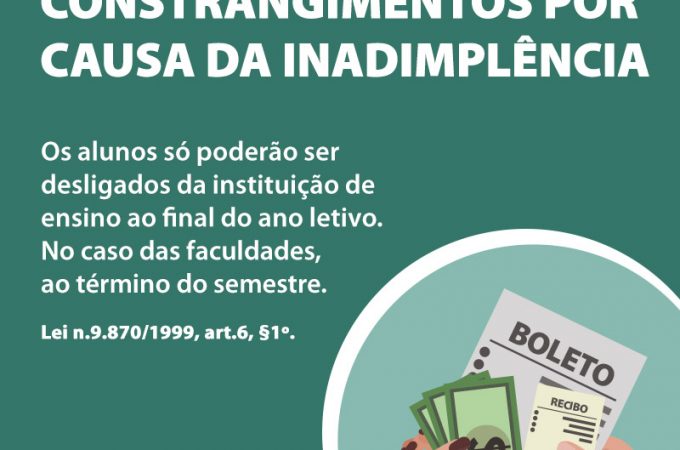 Aluno não pode sofrer constrangimentos por causa da inadimplência